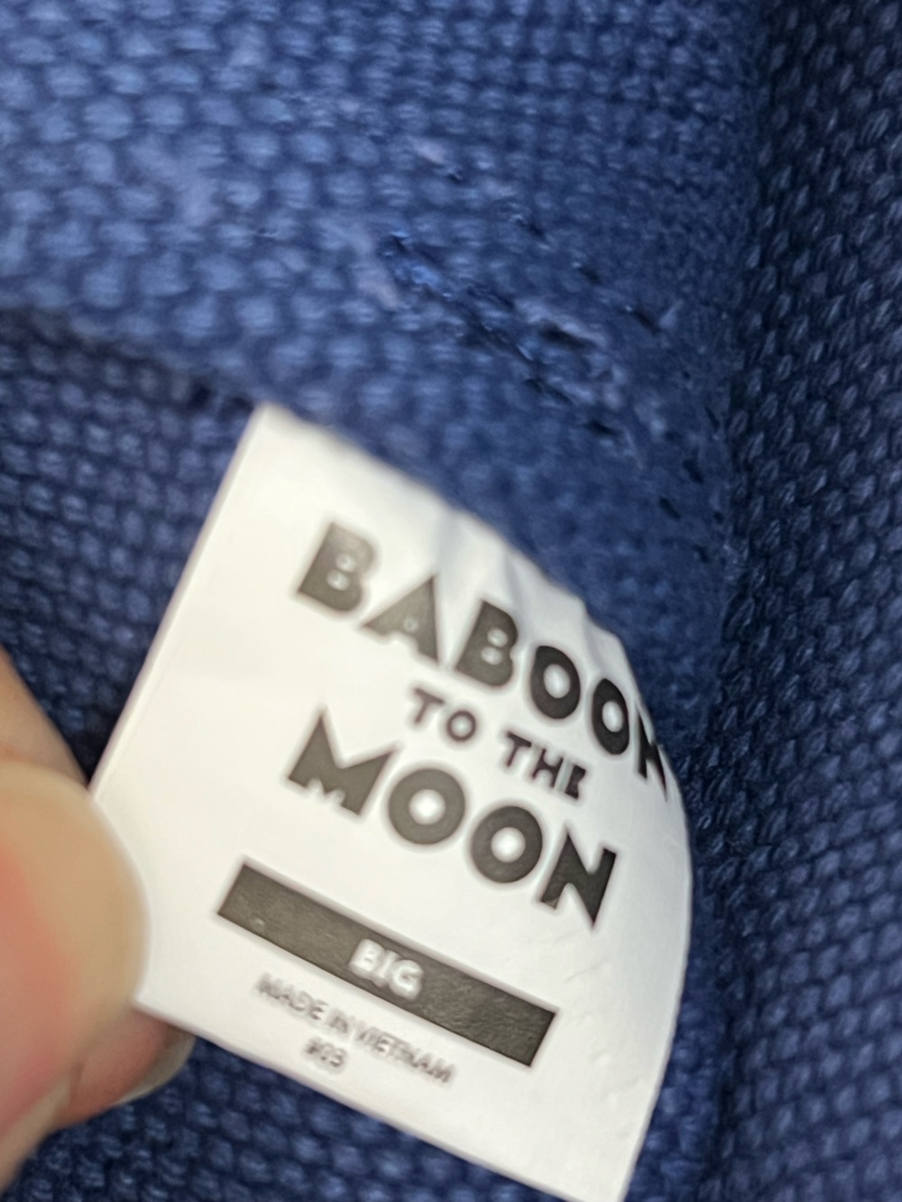 Baboon to the Moon Big Navy Canvas Tote Bag new without tags boat tote - Picture 14 of 14